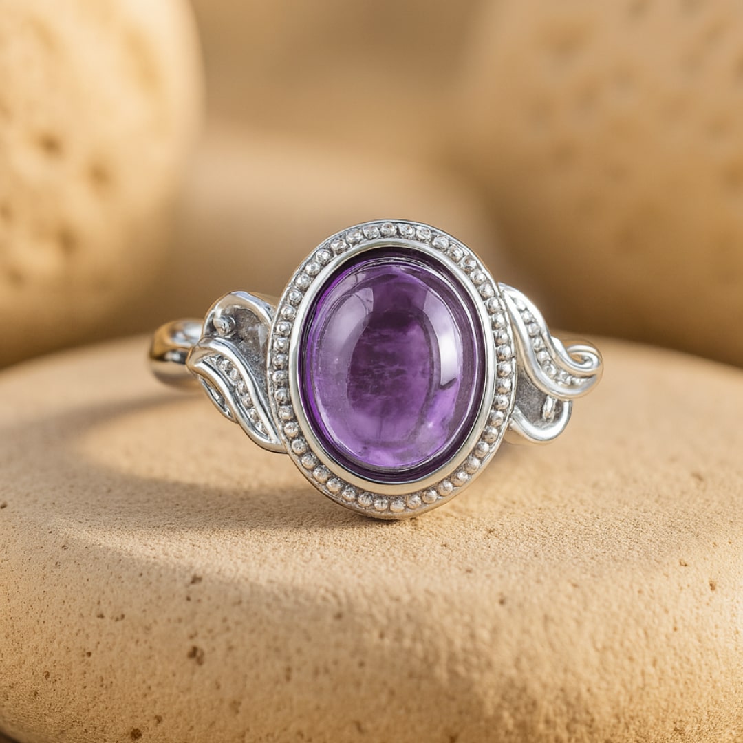 Bague "Accalmie" en Améthyste