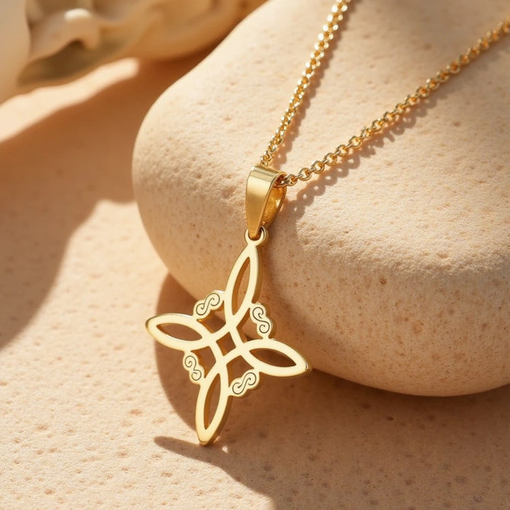 Collier Bouclier Noeud de Sorcière