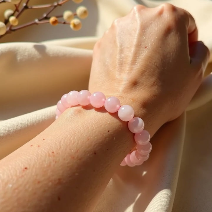 Bracelet "Amour Inconditionnel" en Quartz Rose