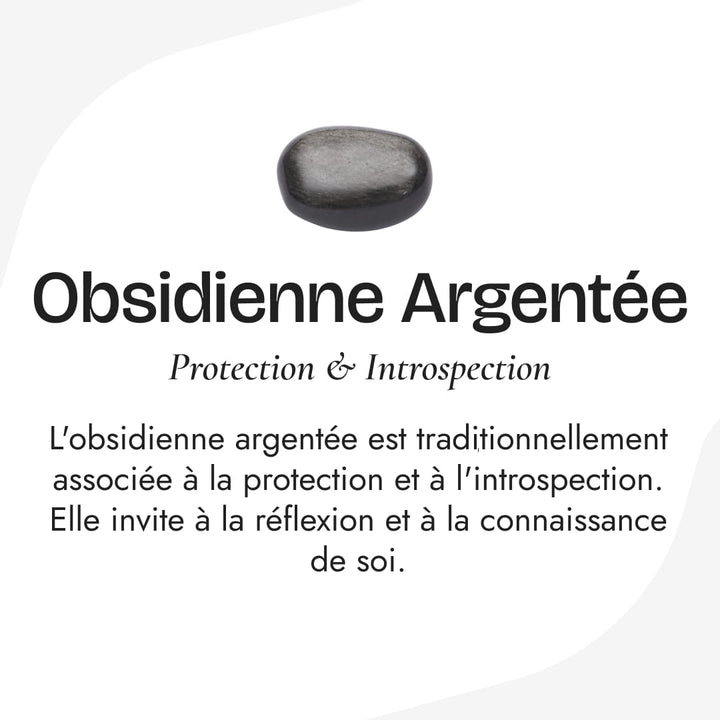 Pendentif « Sérénité Nocturne » en Obsidienne Argentée