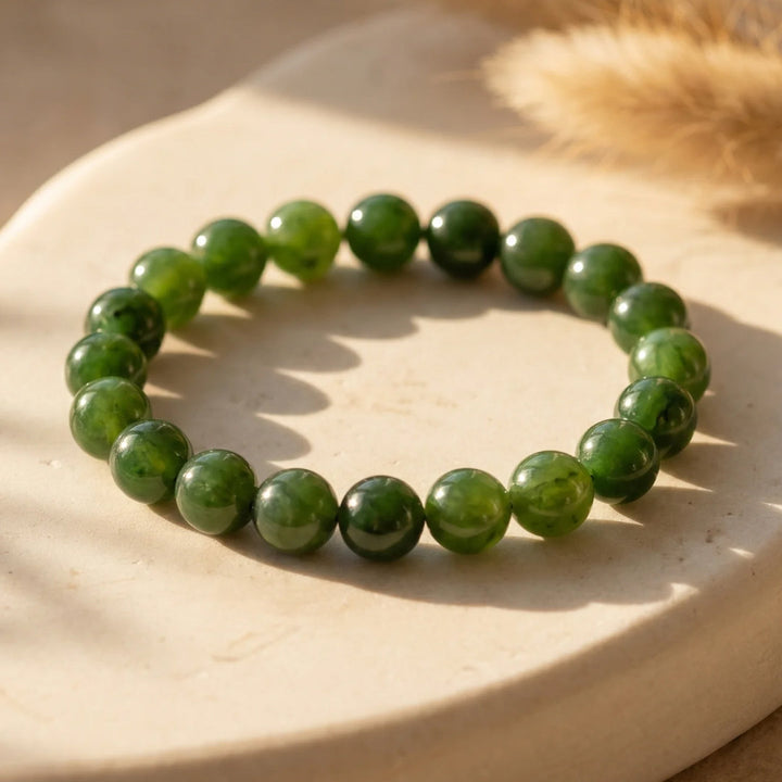 Bracelet “Dhara” en Jade Néphrite