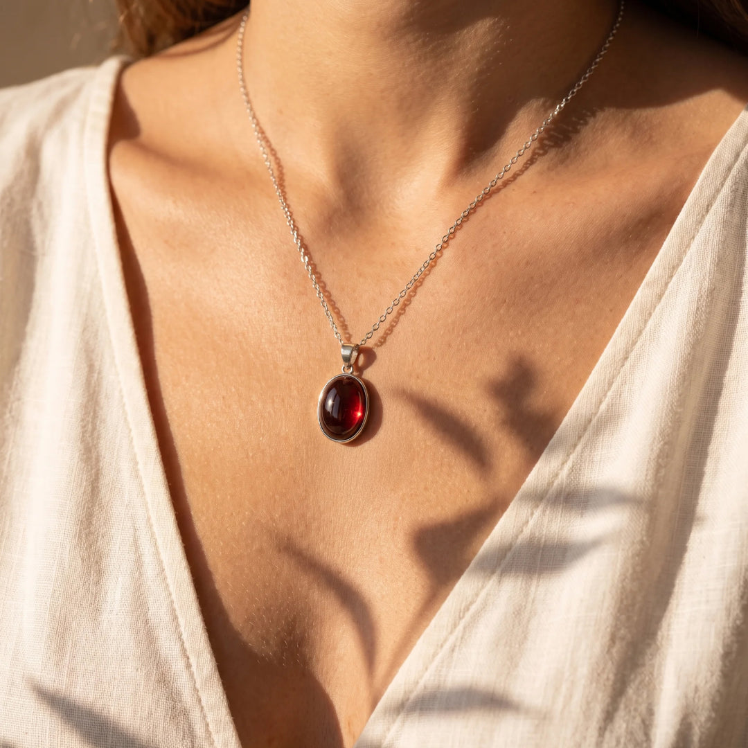 Pendentif Cœur de Grenat