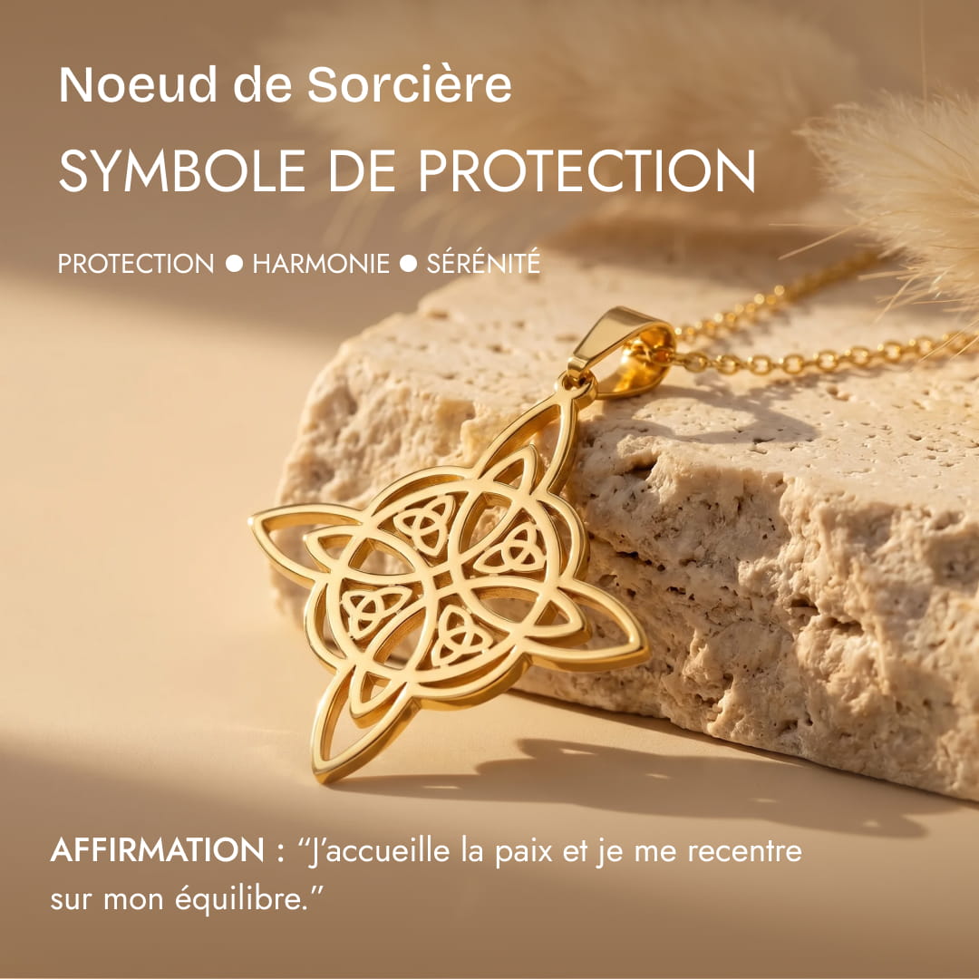 Pendentif "Protection Éternelle" en Nœud de Sorcière
