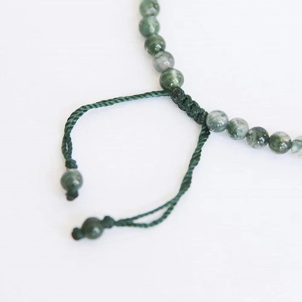 Bracelet Ajustable "Sérénité" en Agate Mousse