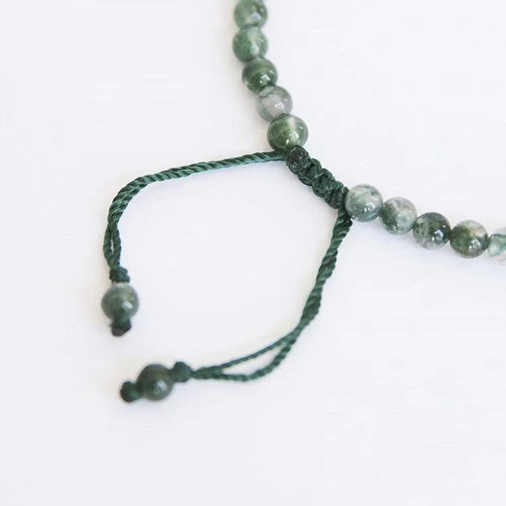 Bracelet Ajustable "Sérénité" en Agate Mousse