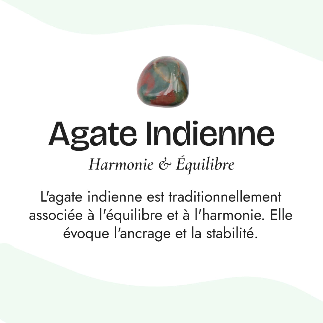 Collier Mala "Chemin de Lumière" en Agate Indienne & Quartz Blanc