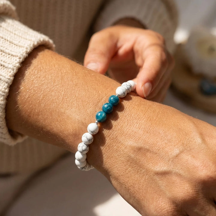 Bracelet "Motivation" en Apatite & Howlite