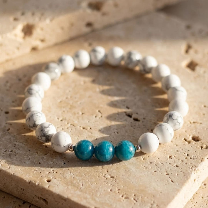 Bracelet "Motivation" en Apatite & Howlite