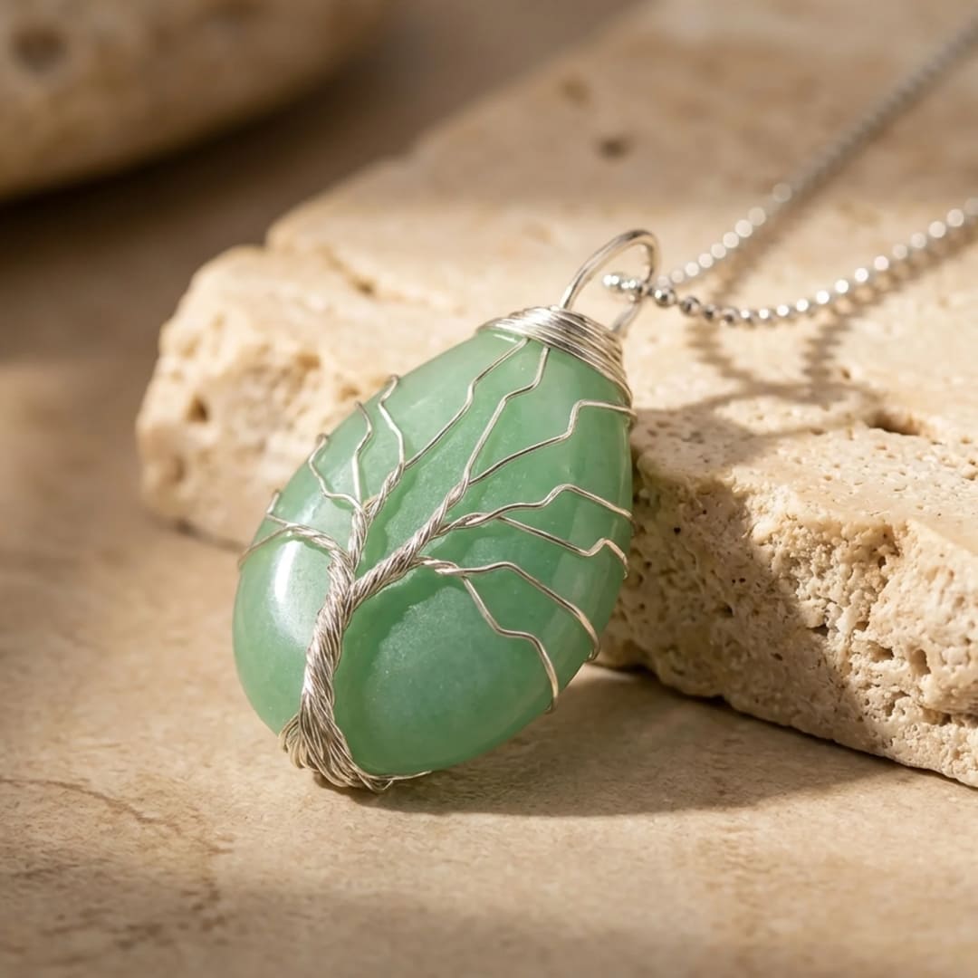 Pendentif Arbre de Vie en Pierre Naturelle