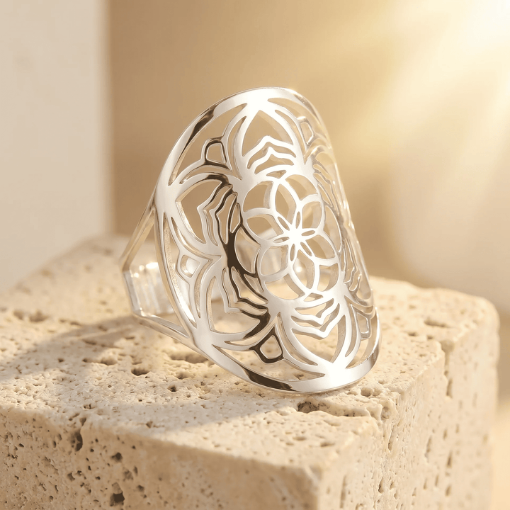 Bague Ajustable "Fleur de Mandala"