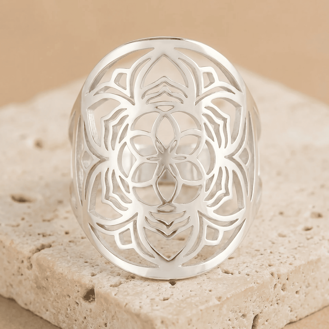 Bague Ajustable "Fleur de Mandala"