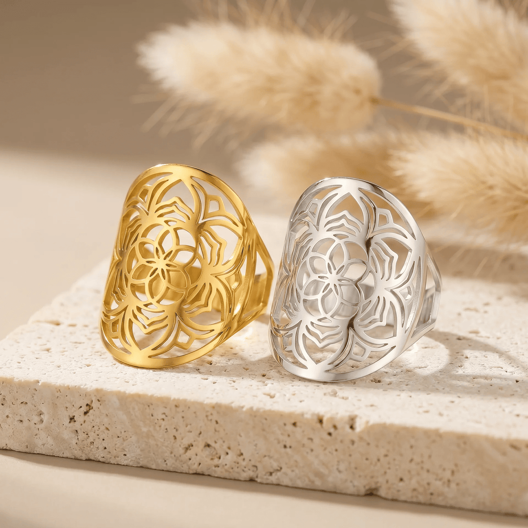 Bague Ajustable "Fleur de Mandala"