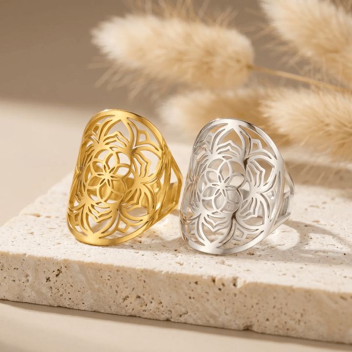 Bague Ajustable "Fleur de Mandala"