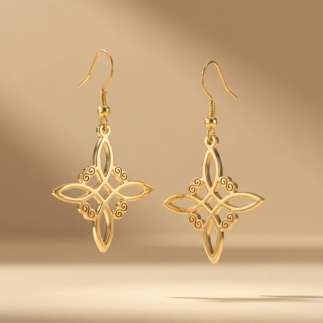 Boucles d'Oreilles "Protection Enchantée" en Noeud de Sorcière