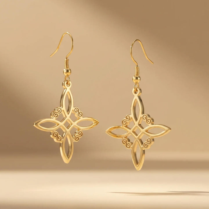 Boucles d'Oreilles "Protection Enchantée" en Noeud de Sorcière