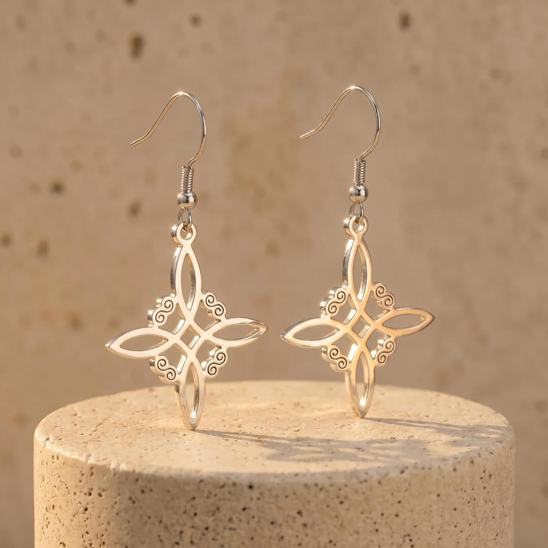 Boucles d'Oreilles "Protection Enchantée" en Noeud de Sorcière