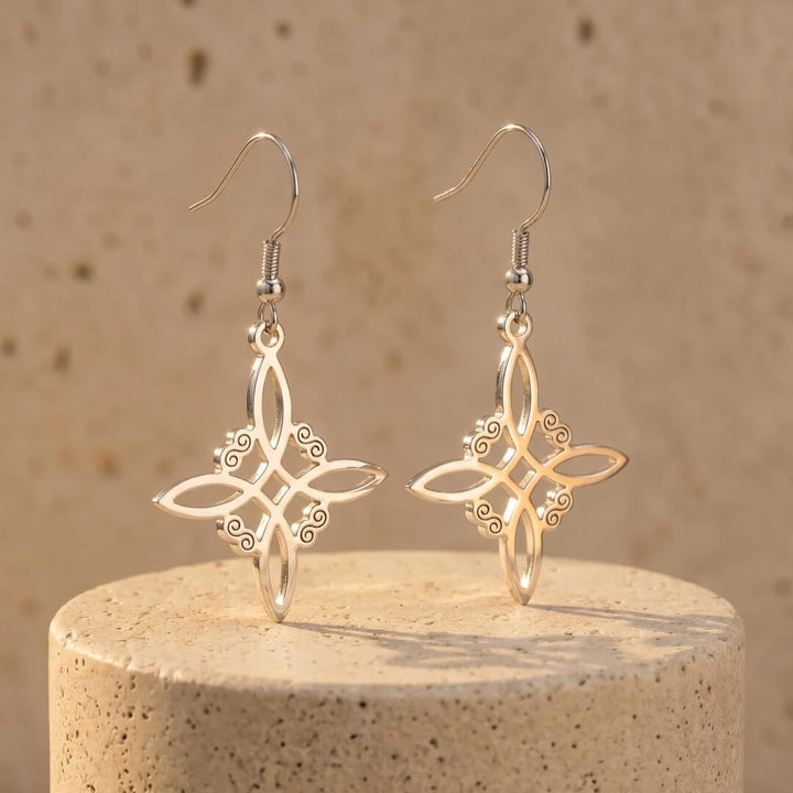 Boucles d'Oreilles "Protection Enchantée" en Noeud de Sorcière