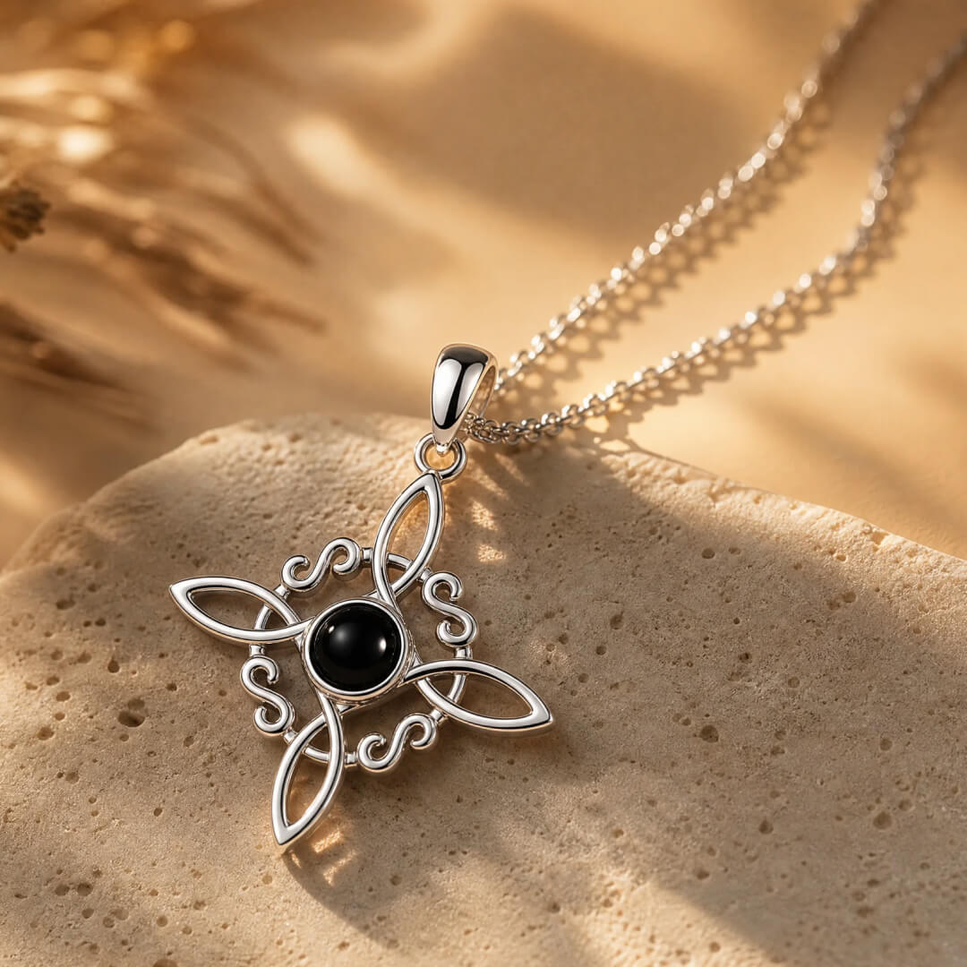 Pendentif "Protection Symbolique" en Obsidienne