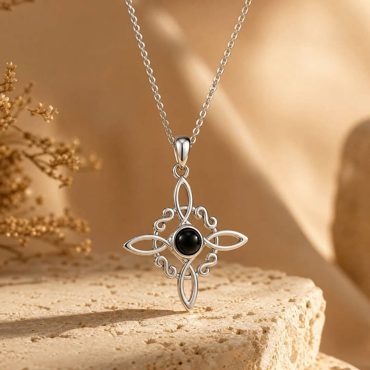 Pendentif "Protection Symbolique" en Obsidienne