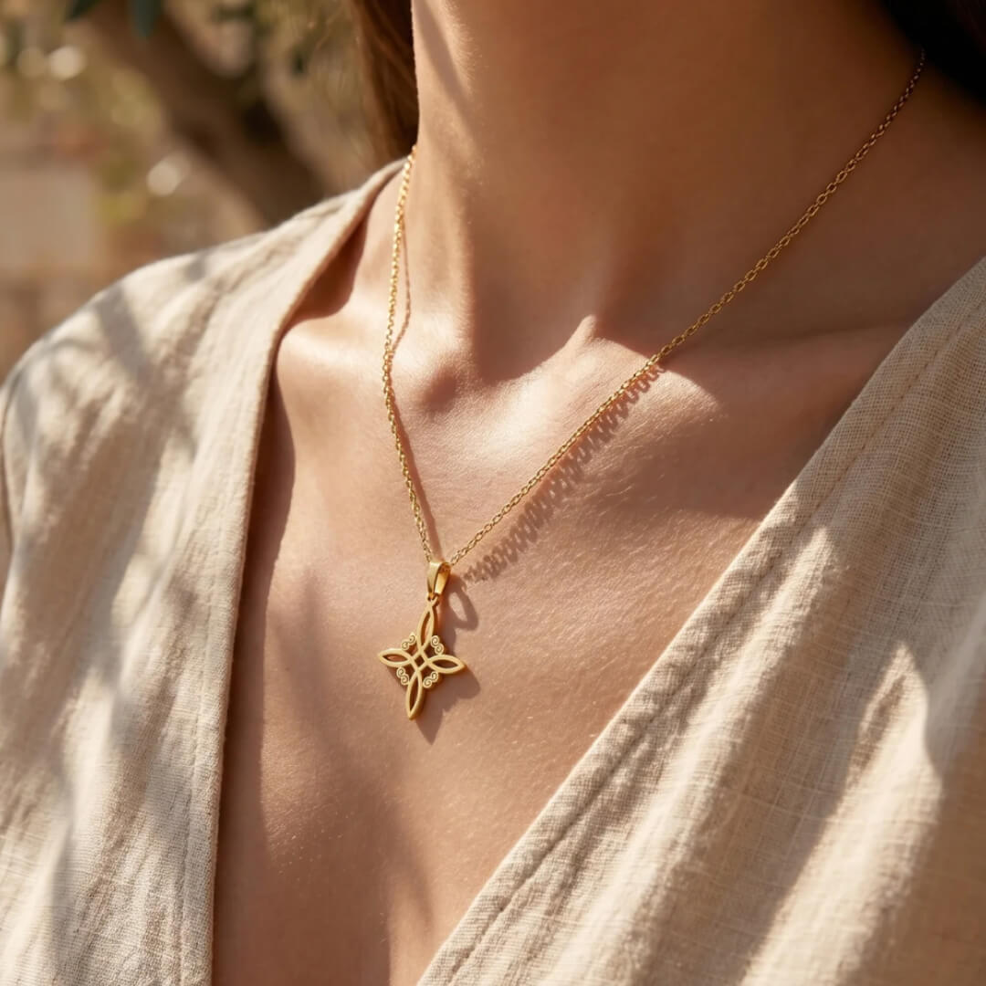 Collier Bouclier Noeud de Sorcière