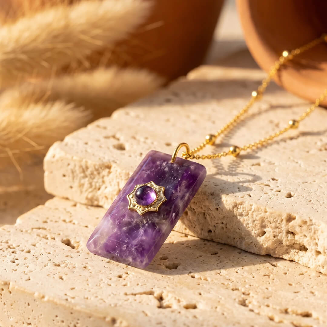 Pendentif “Sagesse Douce” en Améthyste
