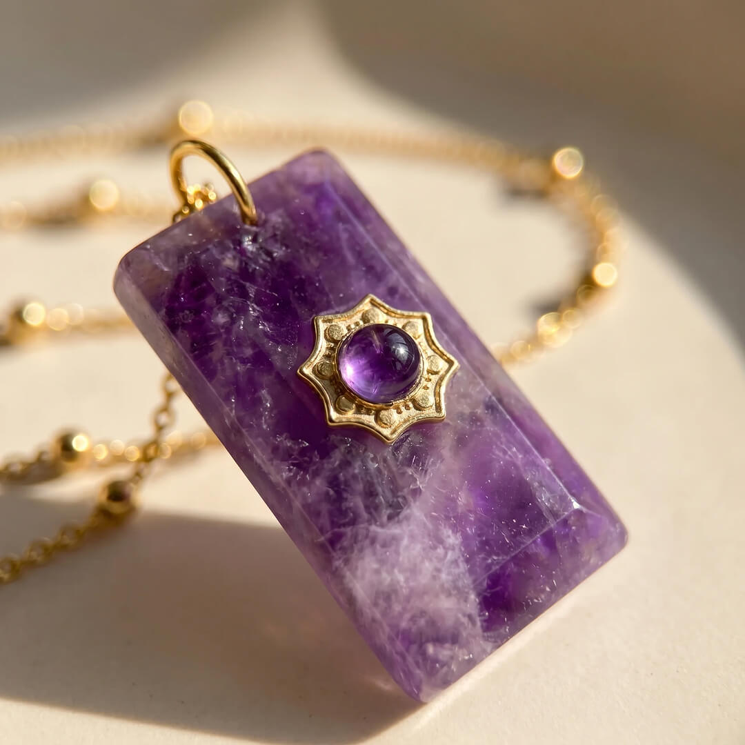Pendentif “Sagesse Douce” en Améthyste