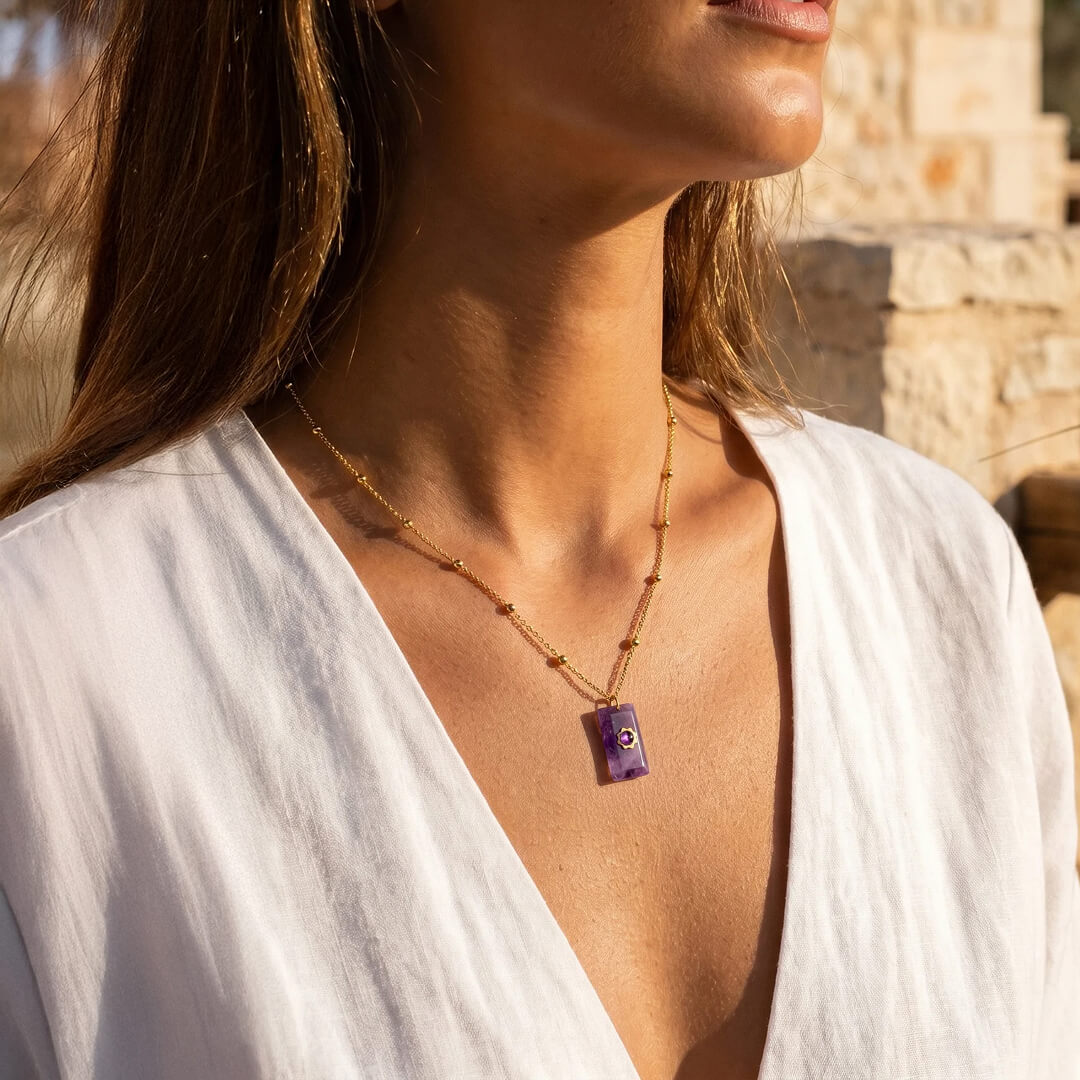 Pendentif “Sagesse Douce” en Améthyste