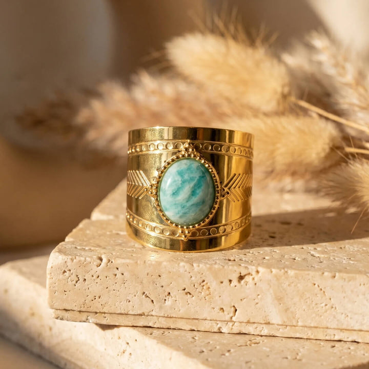 Bague "Cœur Léger" en Amazonite