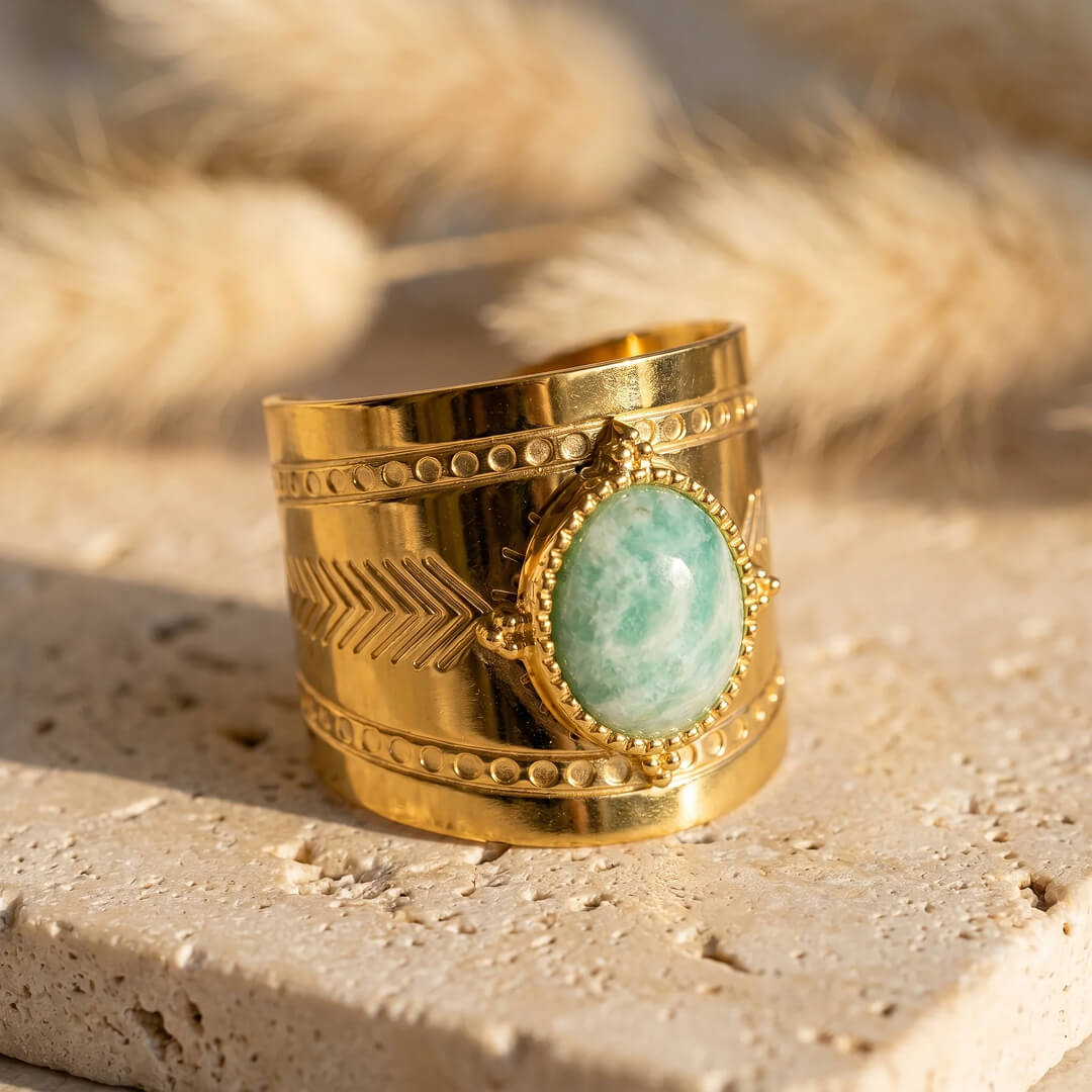 Bague "Cœur Léger" en Amazonite