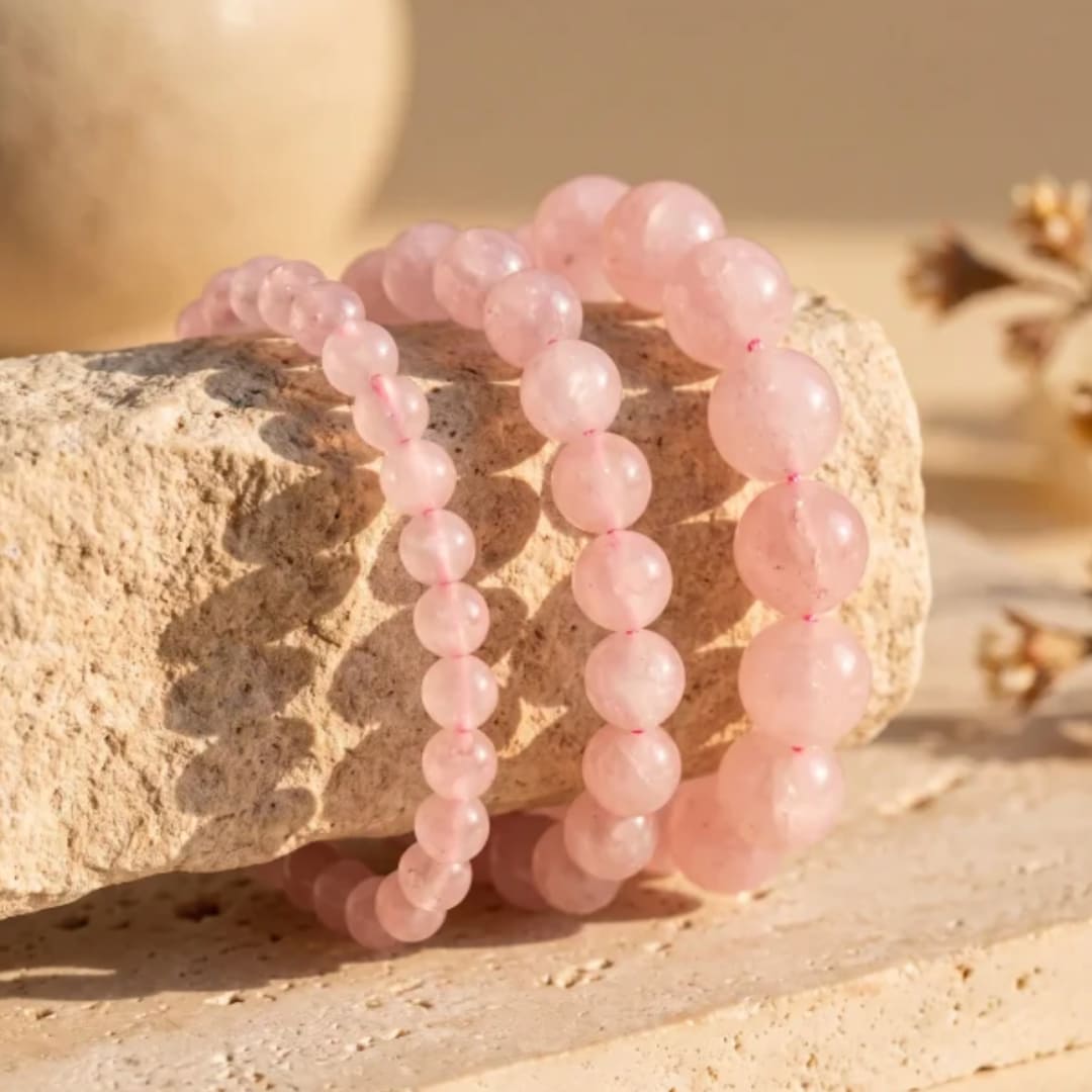Bracelet "Amour Inconditionnel" en Quartz Rose