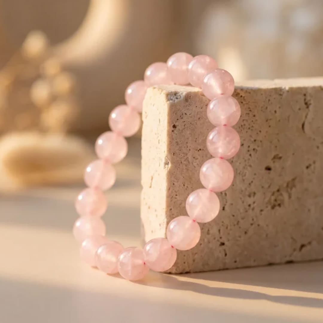 Bracelet "Amour Inconditionnel" en Quartz Rose