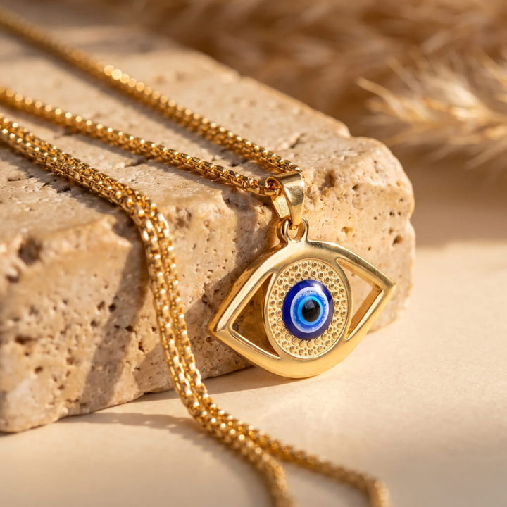 Pendentif Oeil Bleu - Protection Symbolique du Mauvais Oeil