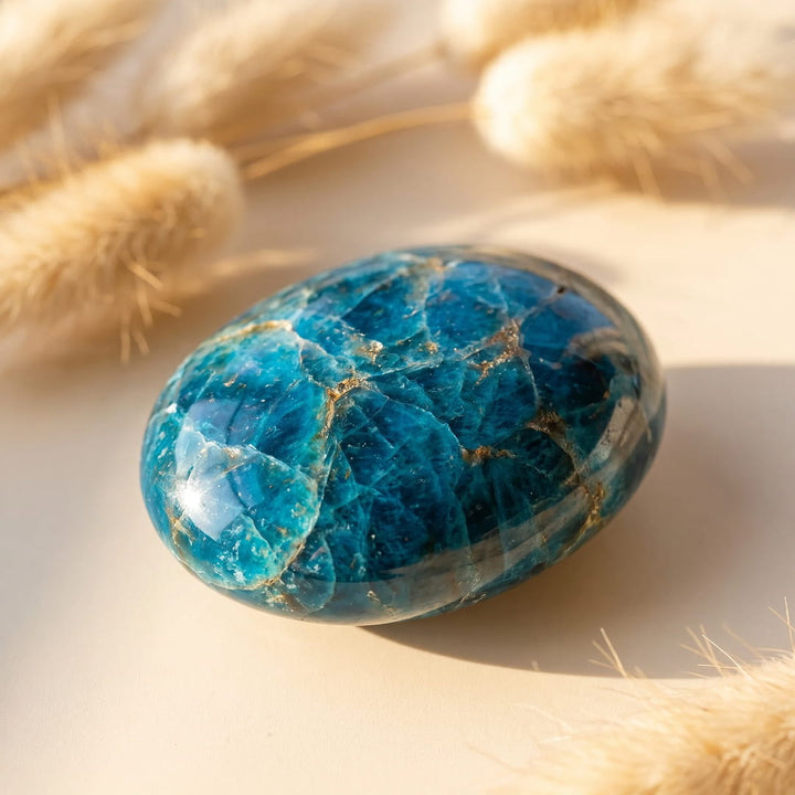 Galet en Apatite Bleue – Symbole d'Harmonie