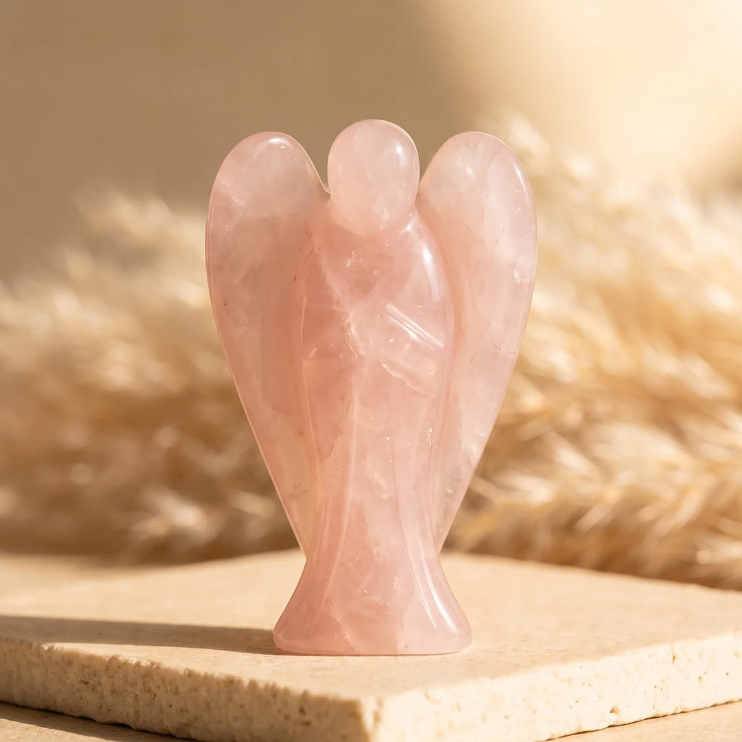 Statuette "Ange Protecteur" en Pierre Naturelle