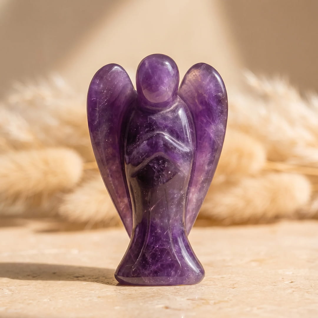 Statuette "Ange Protecteur" en Pierre Naturelle