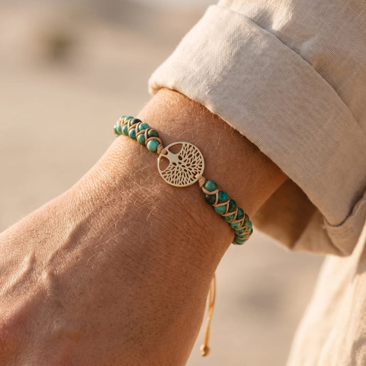 Bracelet "Vie Éternelle" en Turquoise Africaine