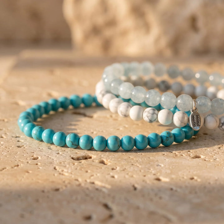 Ensemble "Océan de Douceur" en Turquoise, Howlite & Aigue-Marine