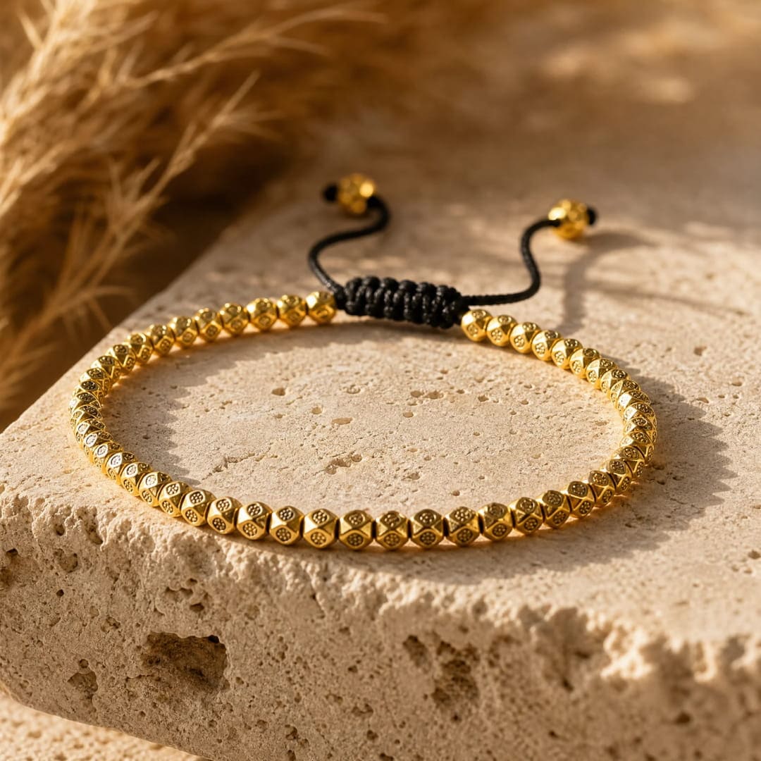 Bracelet "Vœu Tibétain" en Perles Facettées