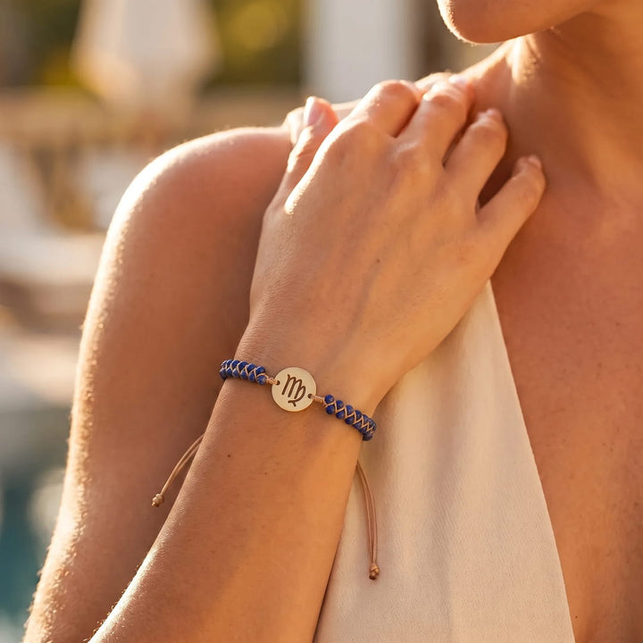 Bracelet Tressé "12 Constellations" en Pierres Naturelles