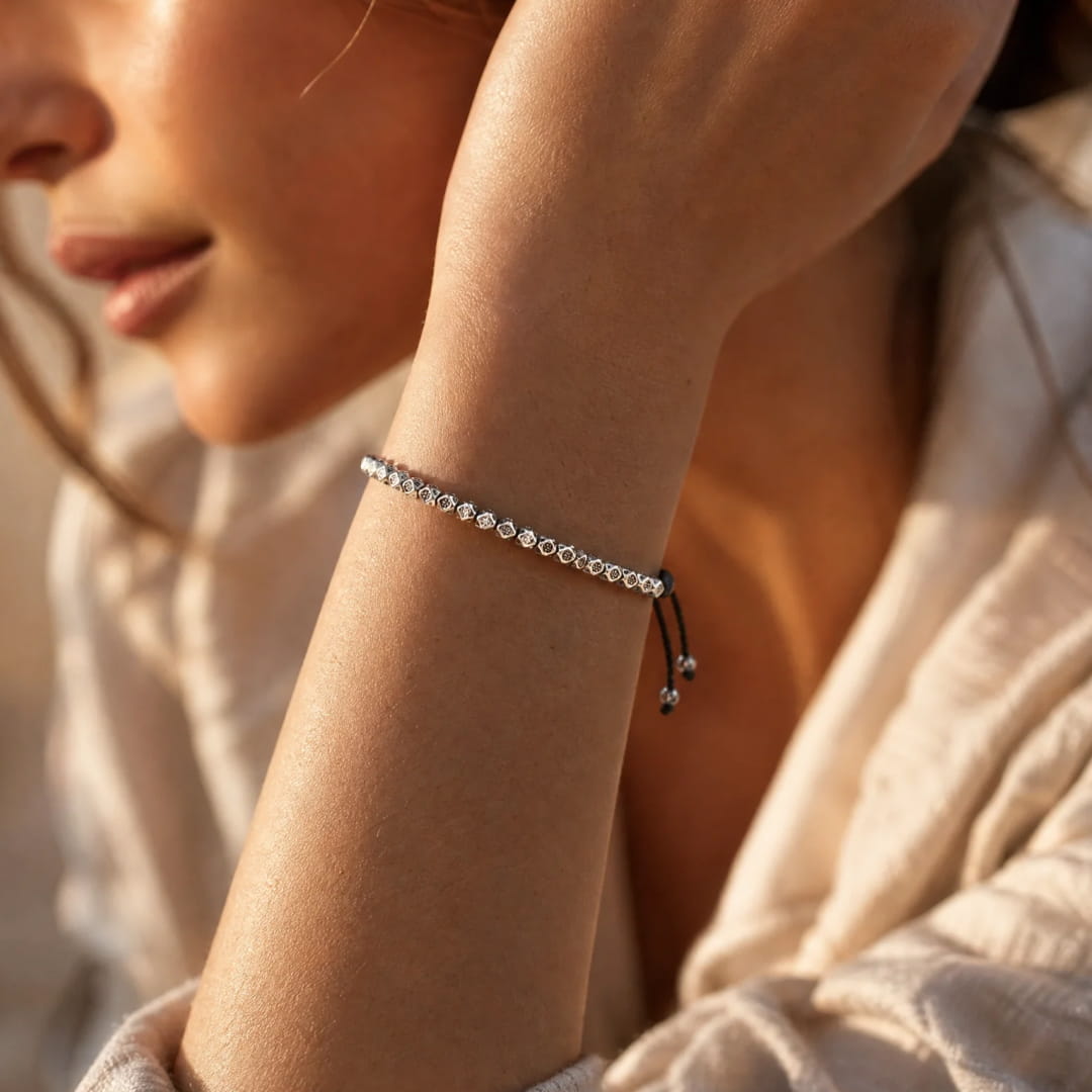 Bracelet "Vœu Tibétain" en Perles Facettées