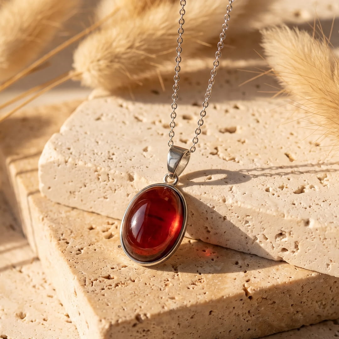 Pendentif Cœur de Grenat