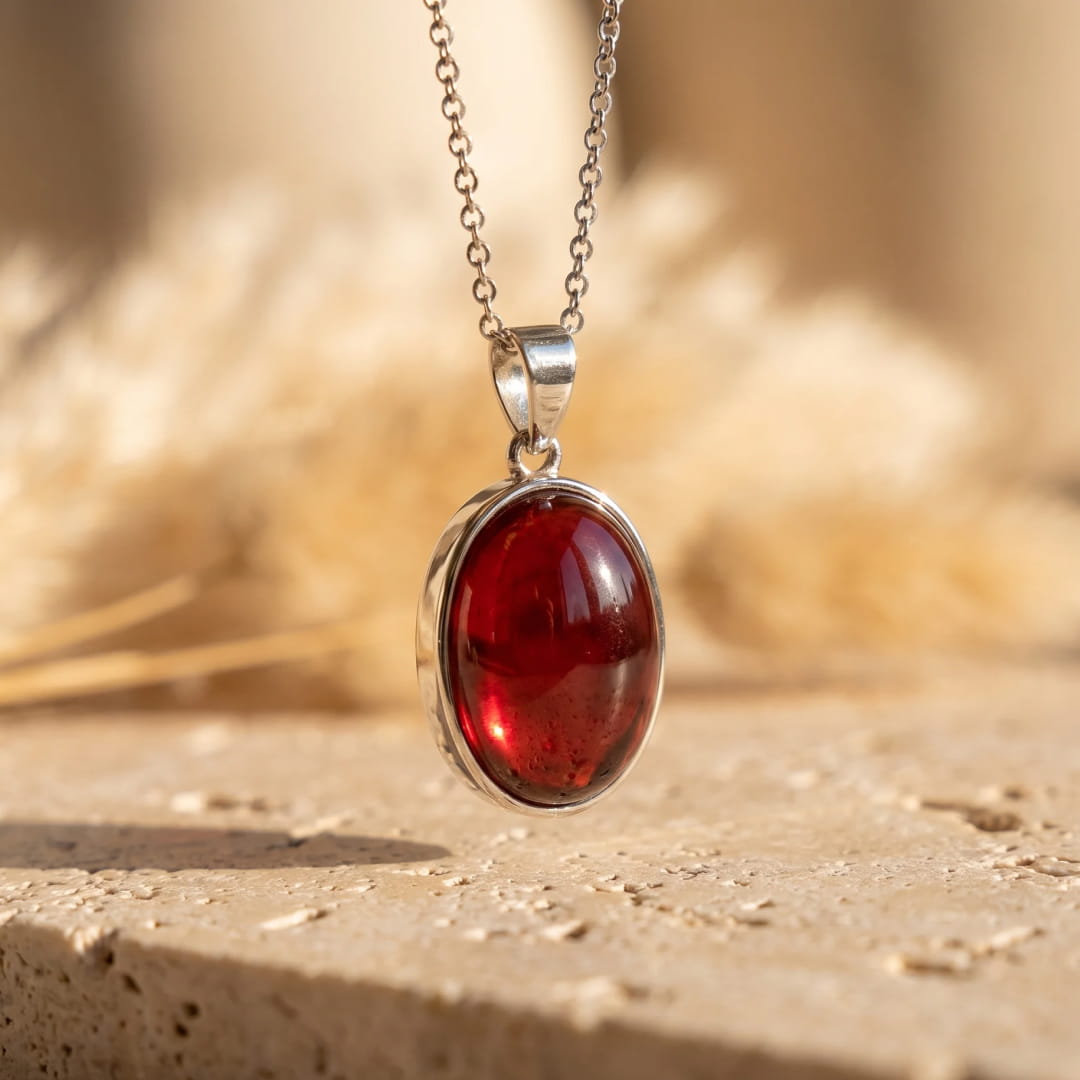 Pendentif Cœur de Grenat