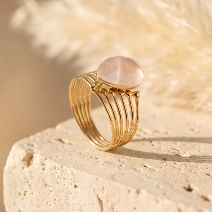 Bague Aura d’Amour en Quartz Rose