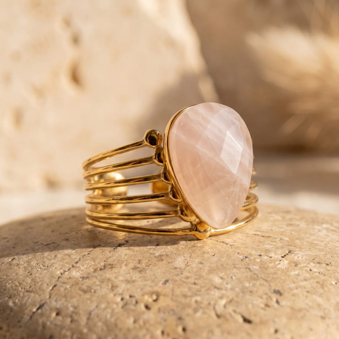 Bague Aura d’Amour en Quartz Rose