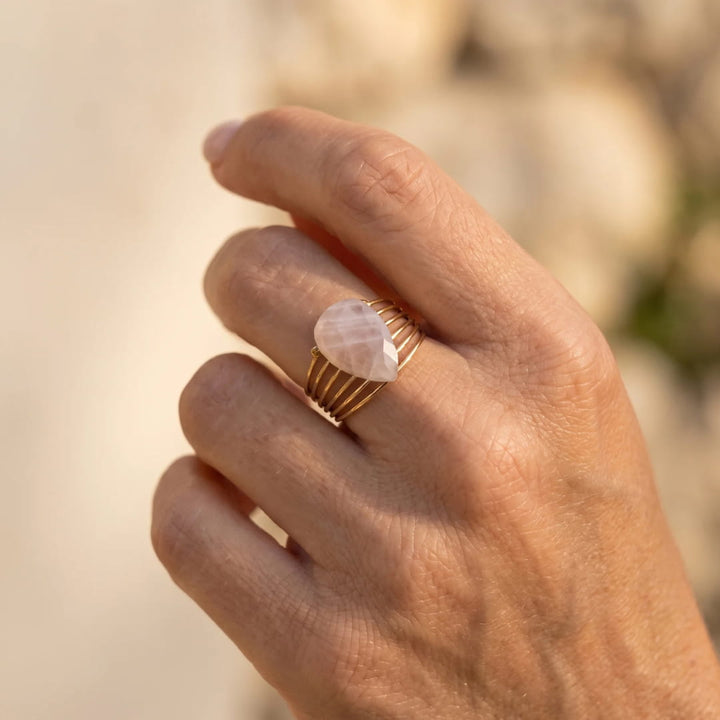 Bague Aura d’Amour en Quartz Rose