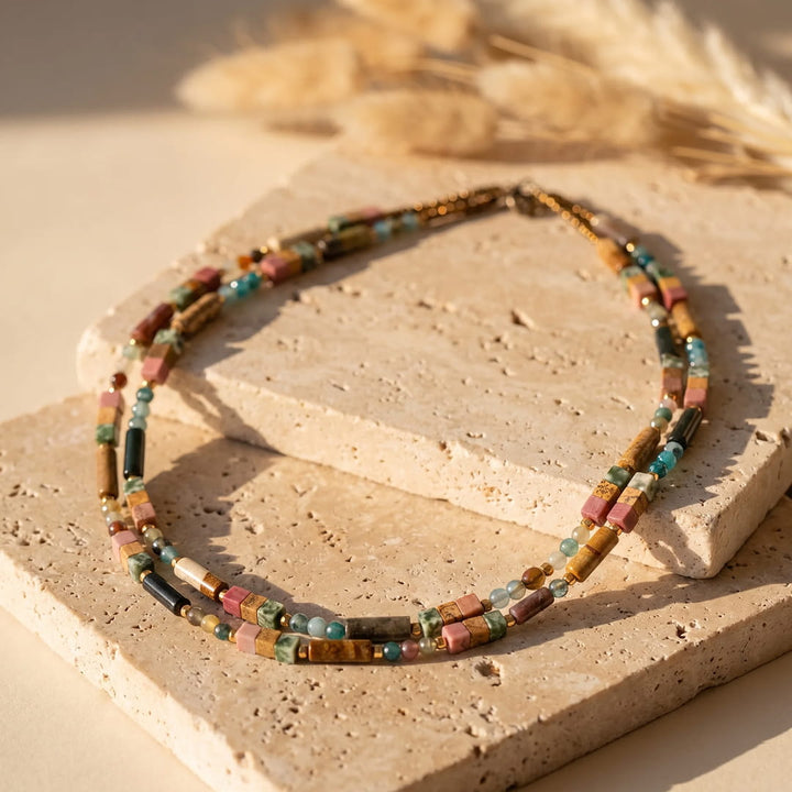 Collier Bohème Chic en Pierres Naturelles