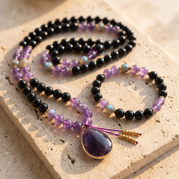 Collier Mala "Gardienne Intérieure" en Pierres Naturelles