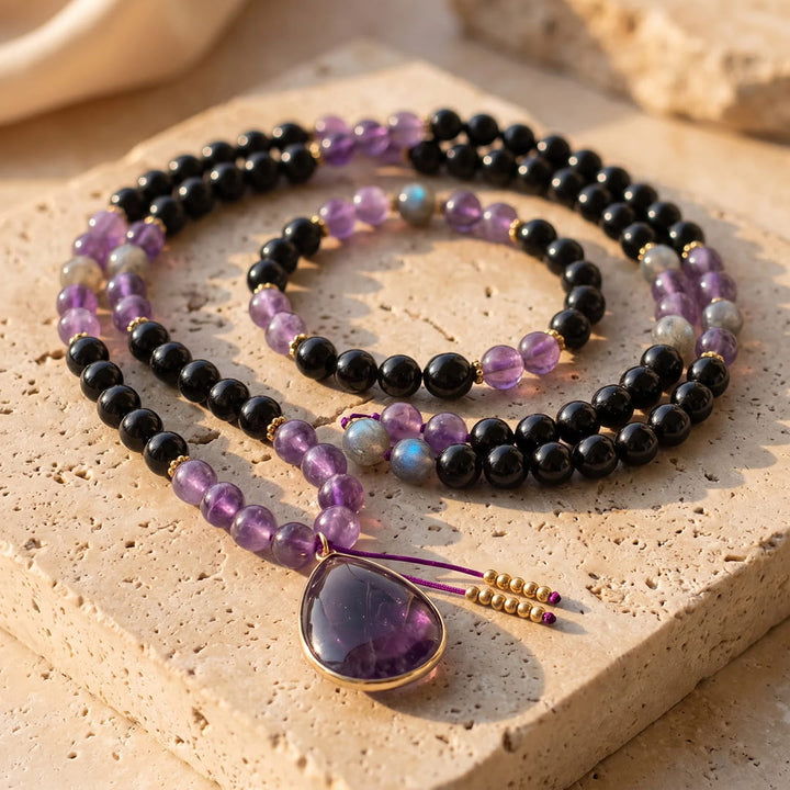 Collier Mala "Gardienne Intérieure" en Pierres Naturelles