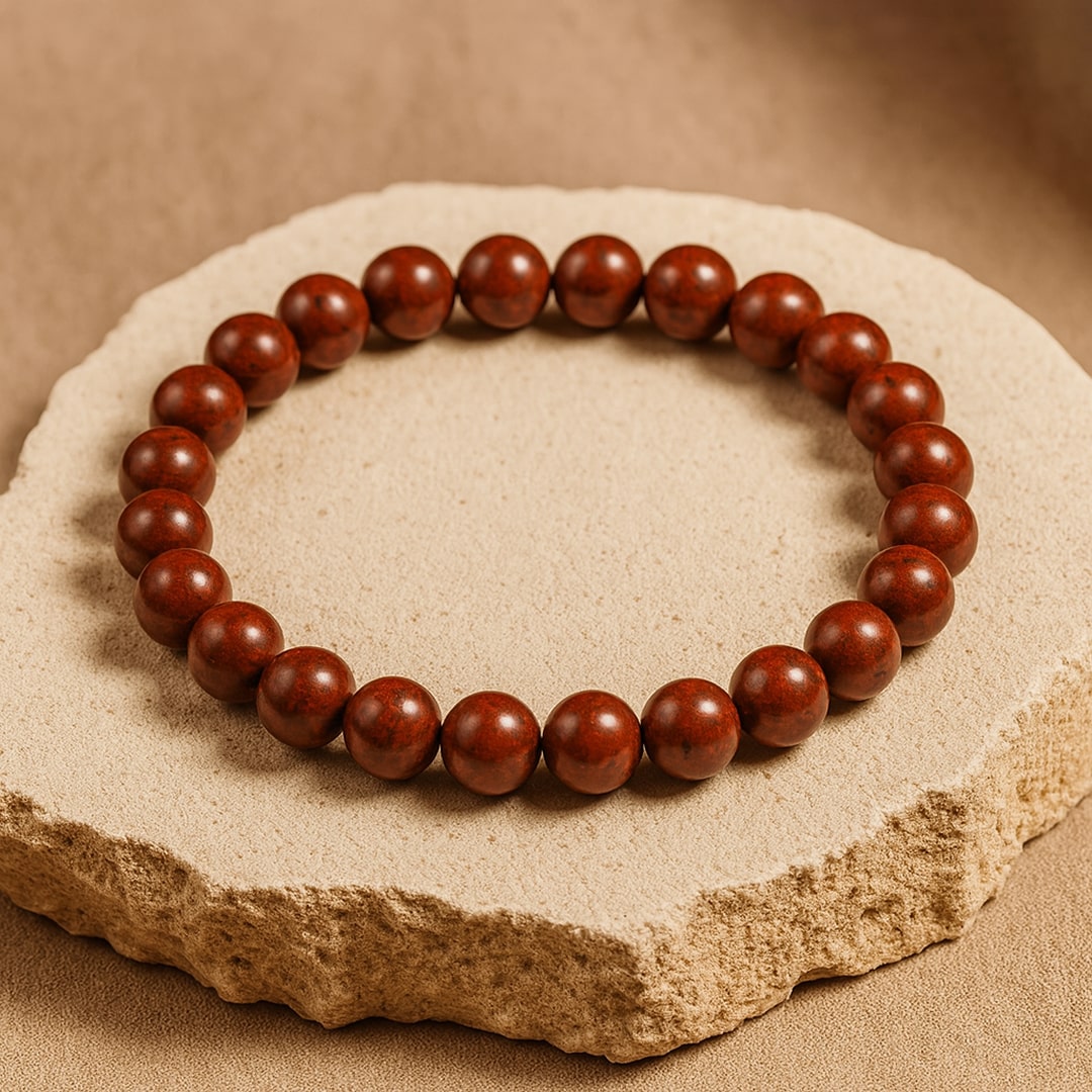 Bracelet "Endurance" en Jaspe Rouge