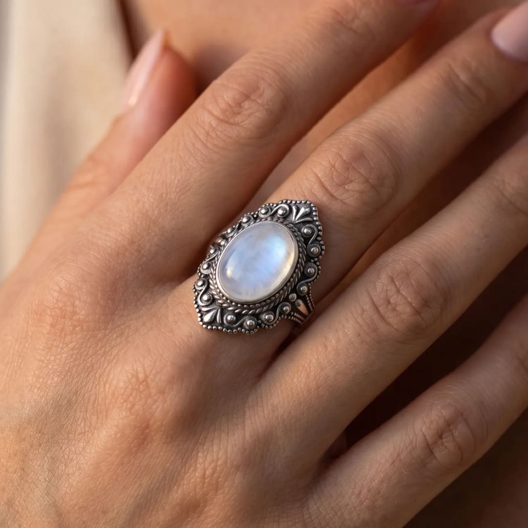 Bague "Présage" en Pierre de Lune